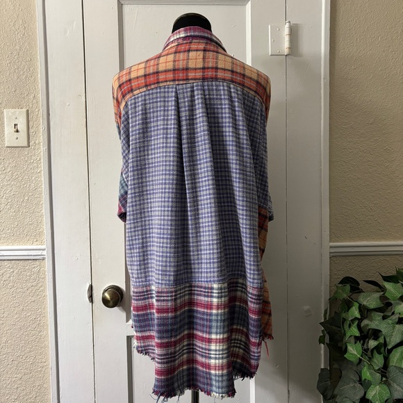 BDG Multicolor Plaid Patchwork Shirt - Picture 8 of 14